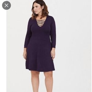 Torrid Purple Sweater Dress Size 2